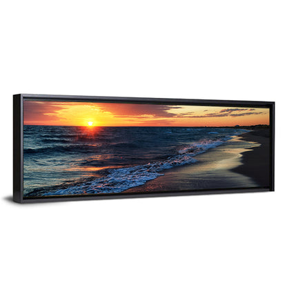 Lake Balkhash Golden Dusk Wall Art