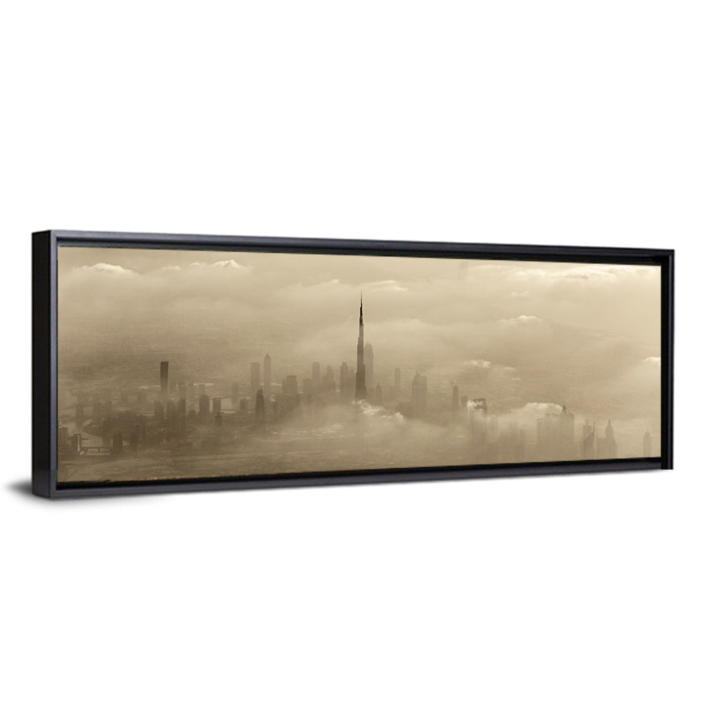 Dubai Haze Over Burj Khalifa Wall Art