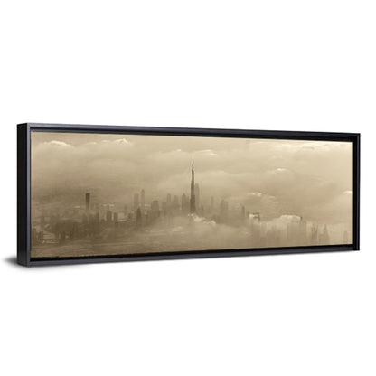 Dubai Haze Over Burj Khalifa Wall Art