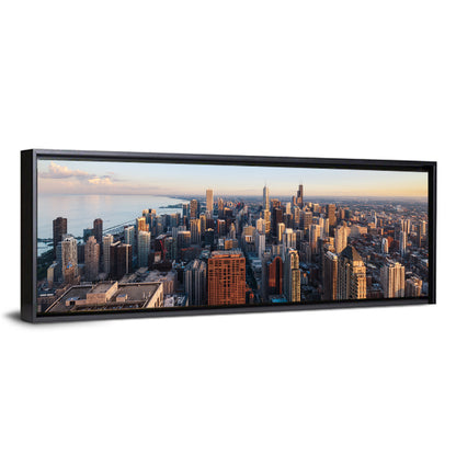 Chicago Skyline at Golden Hour Wall Art
