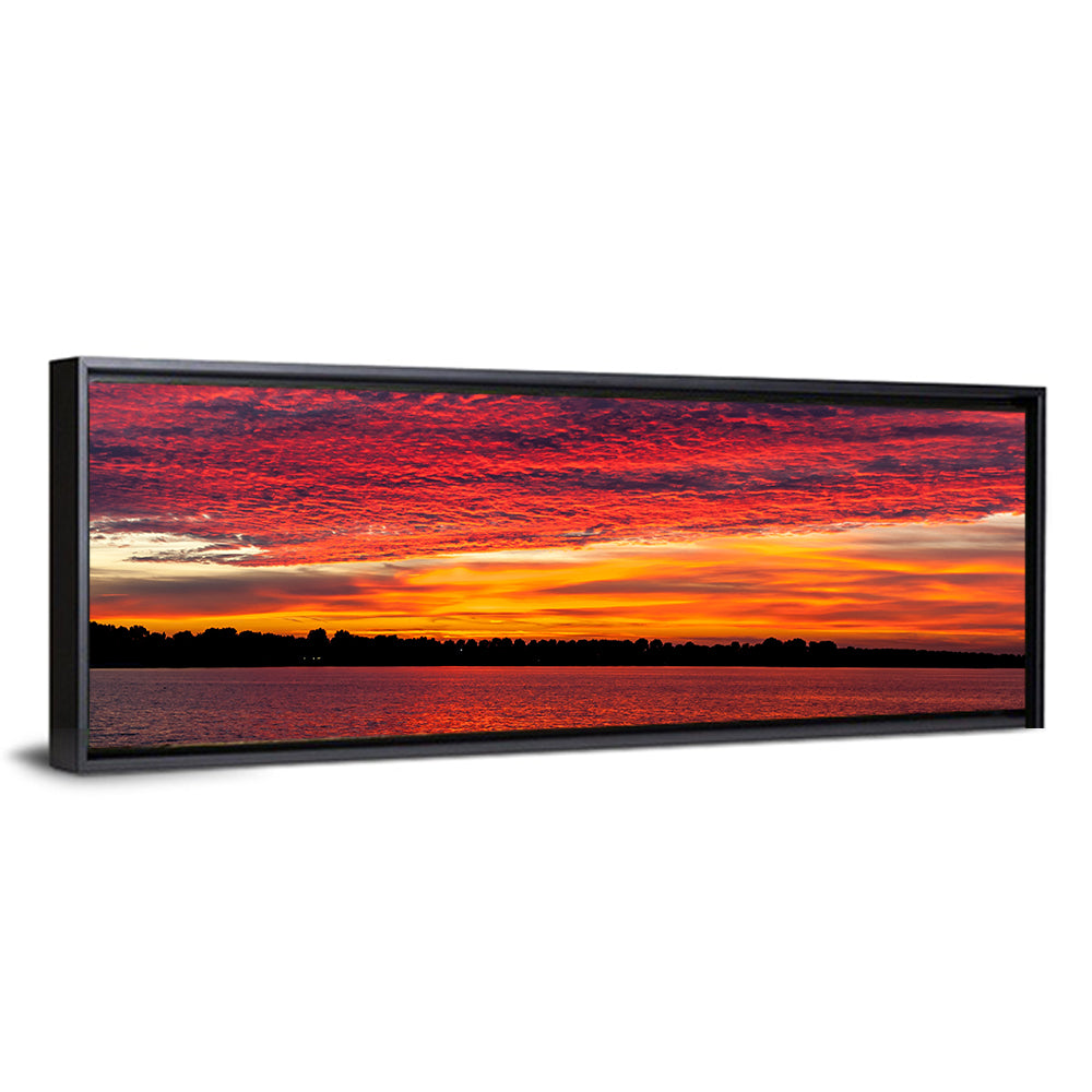 Lake Ijssel Dusk Reflection Wall Art
