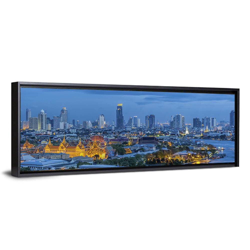 Bangkok Skyline at Blue Hour Wall Art