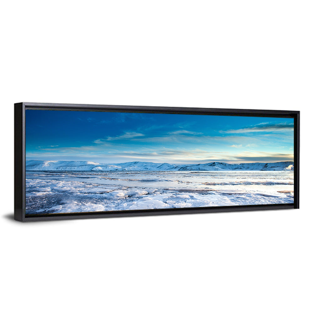 Kleifarvatn Winter Horizon Wall Art