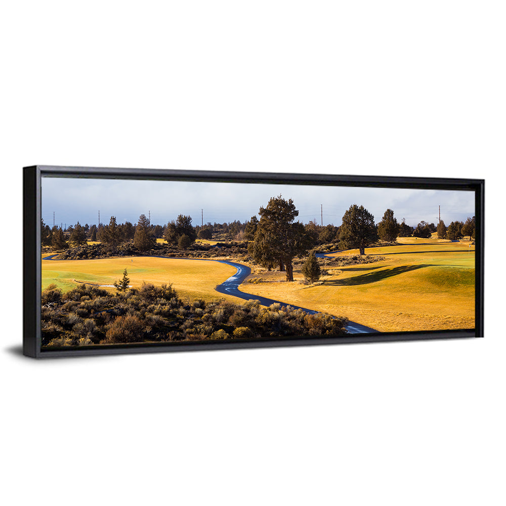 Central Oregon Golf Course with Winding Path Wall Art