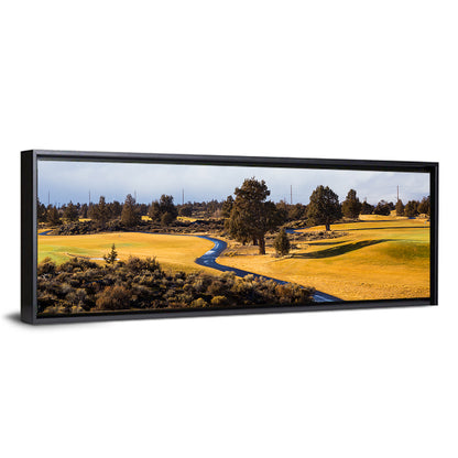 Central Oregon Golf Course with Winding Path Wall Art
