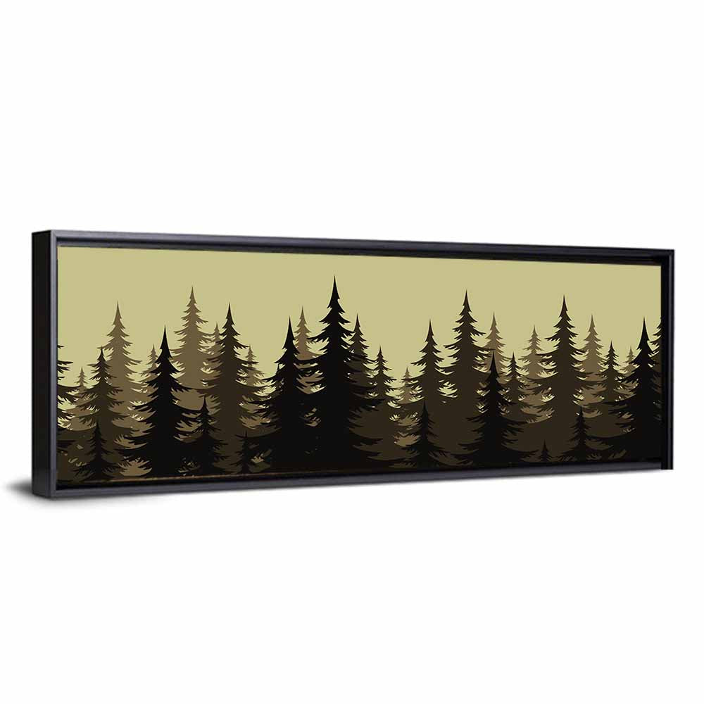 Fir Tree Silhouettes Wall Art