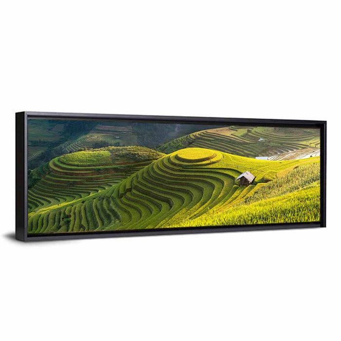 Mu Cang Chai Rice Fields Wall Art as a framed canvas