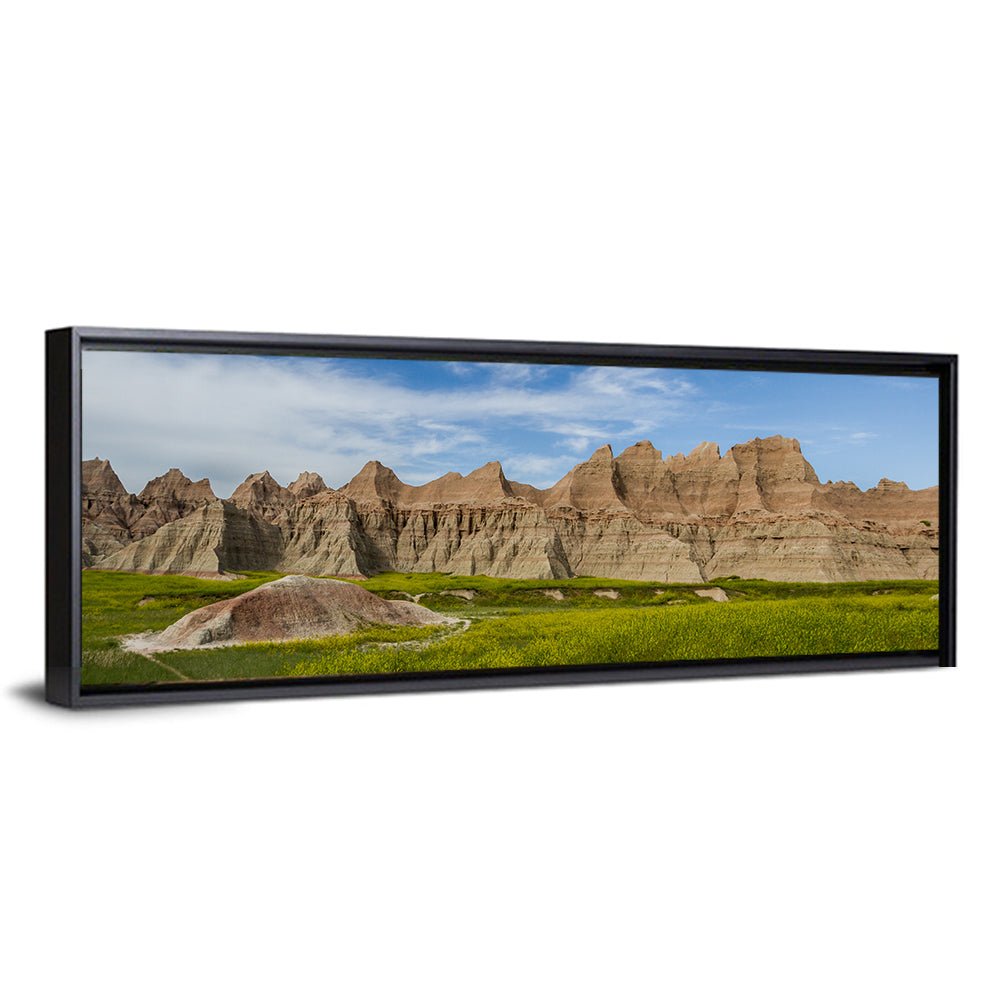 Badlands Meadow and Rock Formations Wall Art