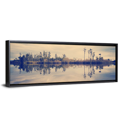 Sunset Over Forest Lake Wall Art