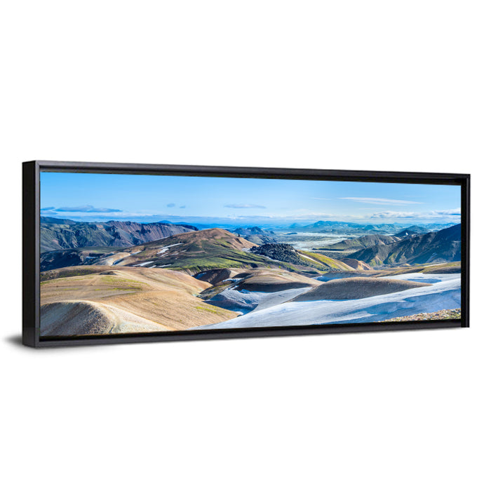 Rhyolite Mountain Range Wall Art as a framed canvas