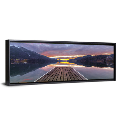 Fuschlsee Pier at Sunset Wall Art