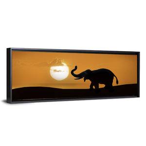 Elephant at Sunset Wall Art