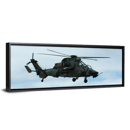 Attack Helicopter Side Profile Wall Art