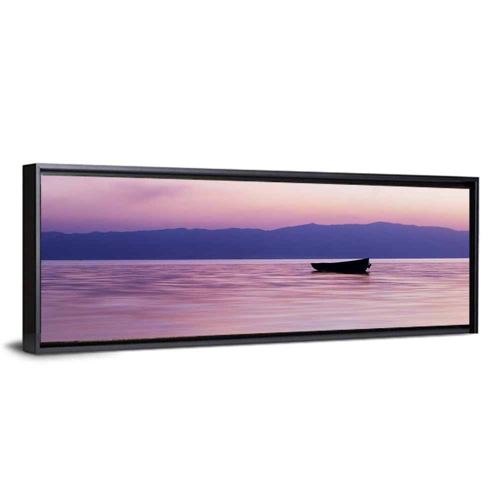 Lavender Lake Ohrid Sunset Wall Art