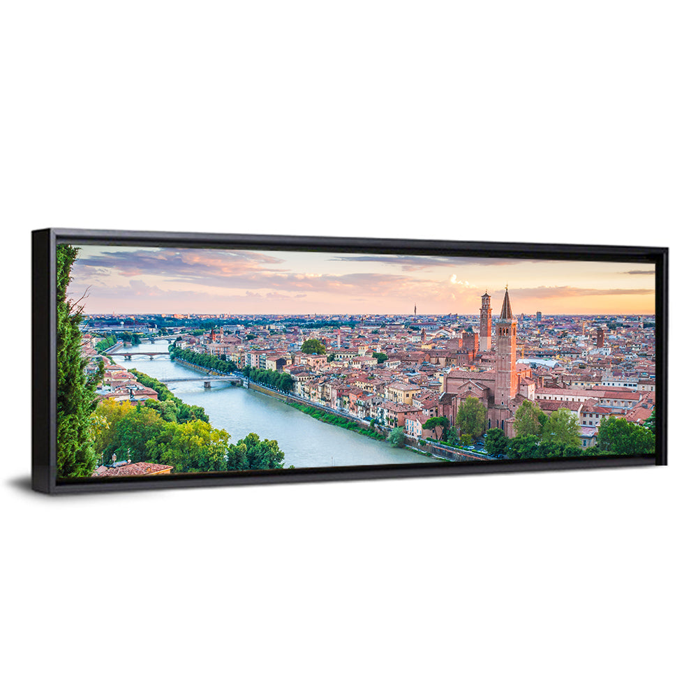 Verona Riverbend at Golden Hour Wall Art