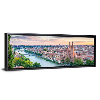 Verona Riverbend at Golden Hour Wall Art