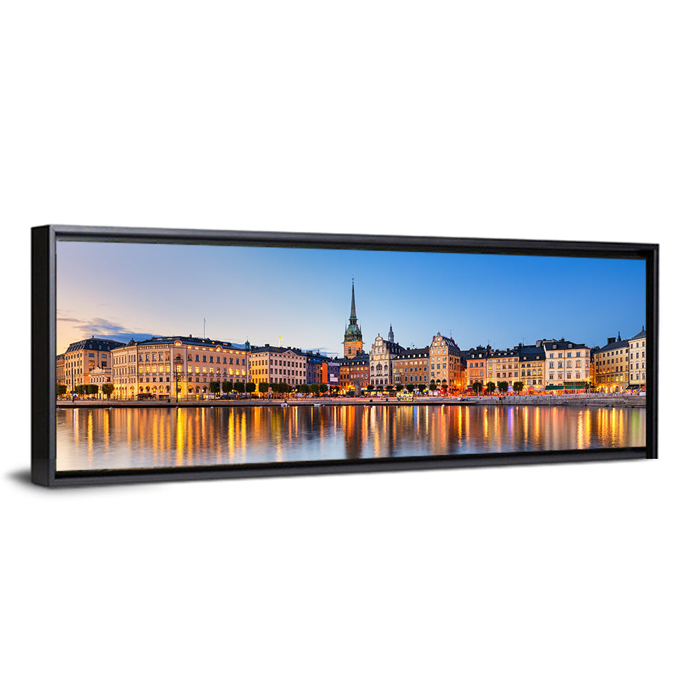Gamla Stan Night Reflections Wall Art