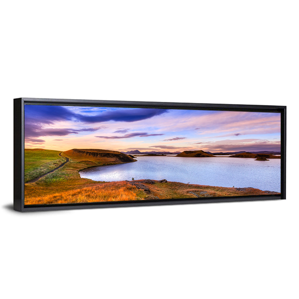 Sunset Over Lake Myvatn Wall Art