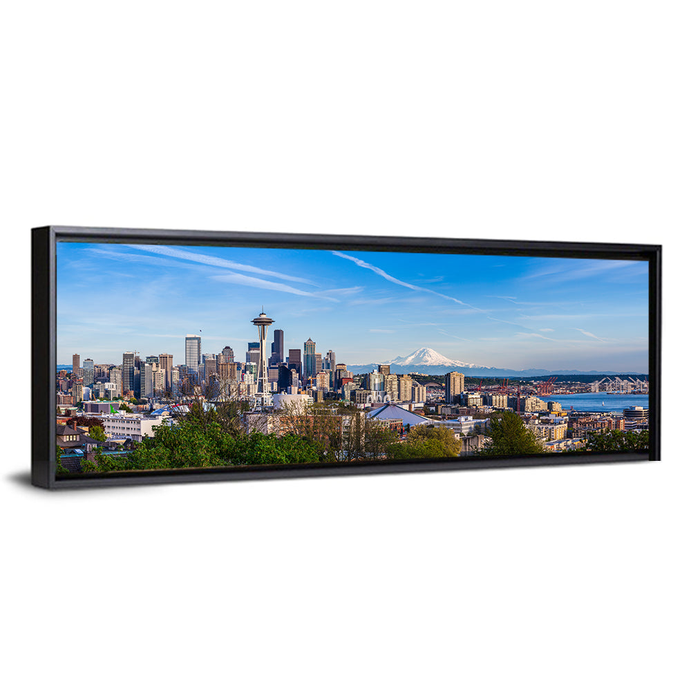Seattle Skyline with Mount Rainier Wall Art