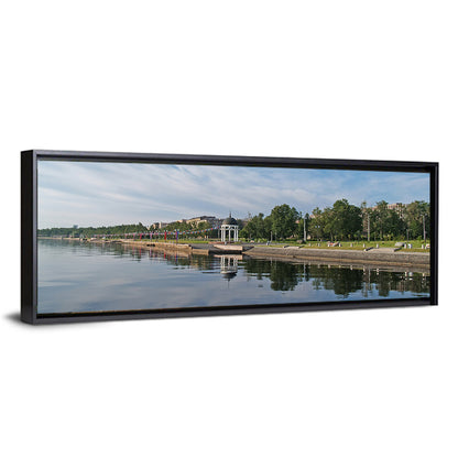 Lake Onega Promenade with Gazebo Wall Art