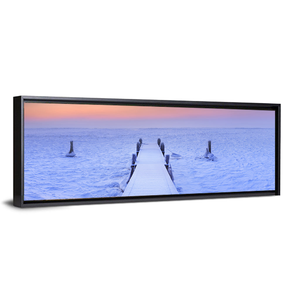 Frosted Jetty at Sunrise Wall Art