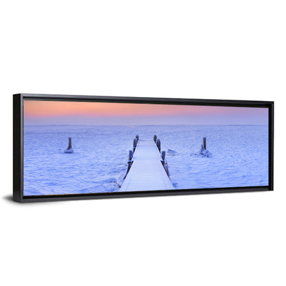 Frosted Jetty at Sunrise Wall Art
