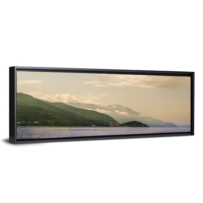 Ohrid Lakeshore Mountain View Wall Art