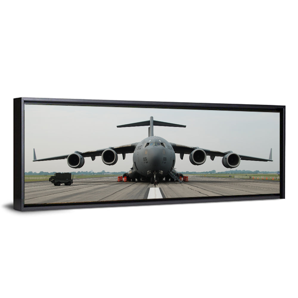 C-130 on Runway Wall Art