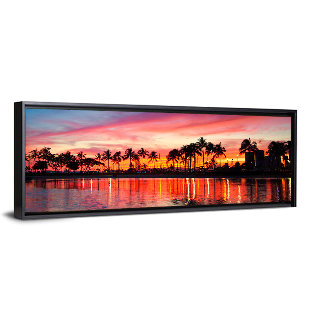 Hawaii Resort Sunset Wall Art