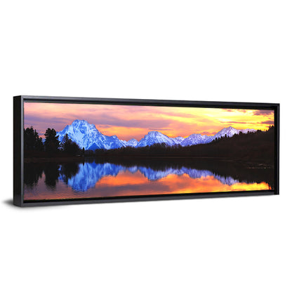Grand Teton Sunset Reflection Wall Art