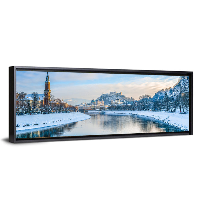 Salzach River, Salzburg Wall Art as a framed canvas
