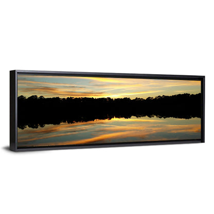 Lake Charles Golden Sunset Wall Art