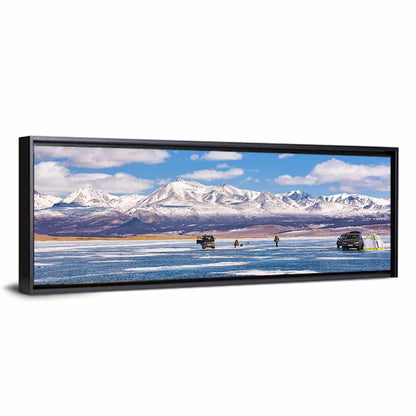 Lake Hovsgol Winter Ice Fishing Wall Art