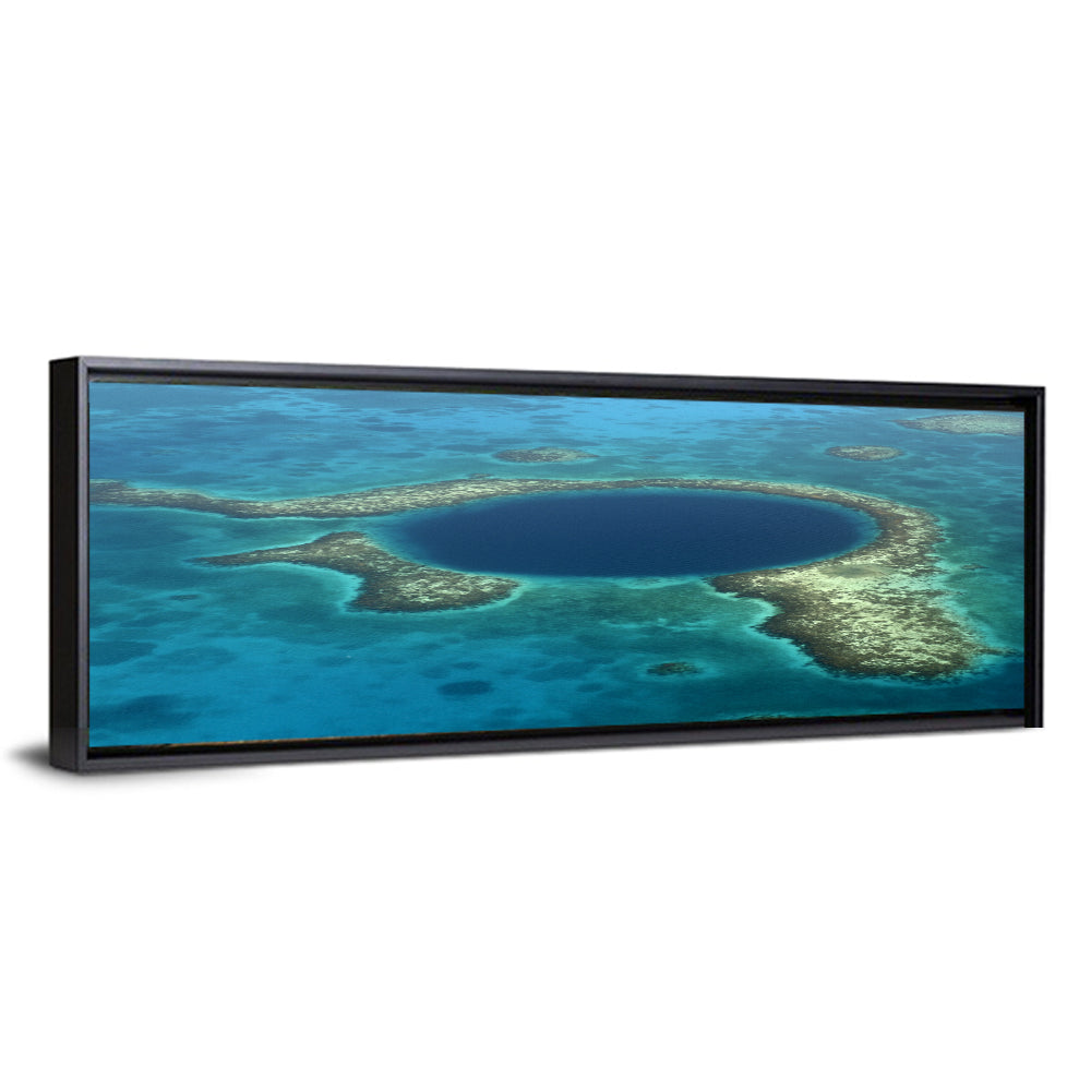Great Blue Hole Aerial View Belize Wall Art