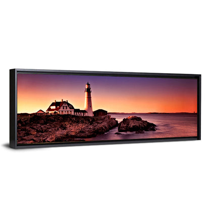 Portland Head Light at Dusk Wall Art