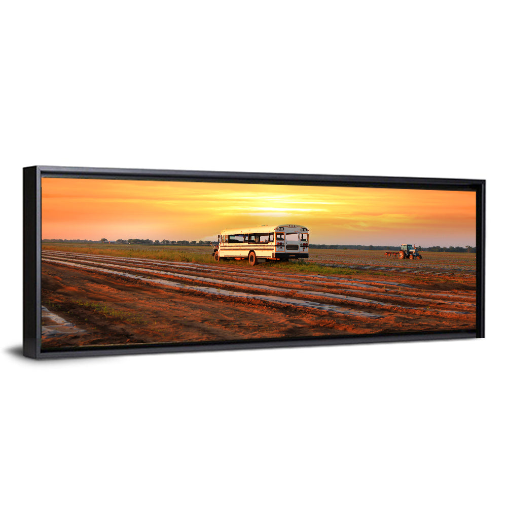 Indiana Farm Field at Golden Hour Wall Art