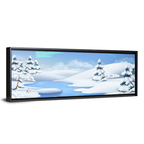 Christmas Pines Winter Landscape Wall Art