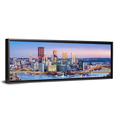 Pittsburgh Twilight Skyline Wall Art