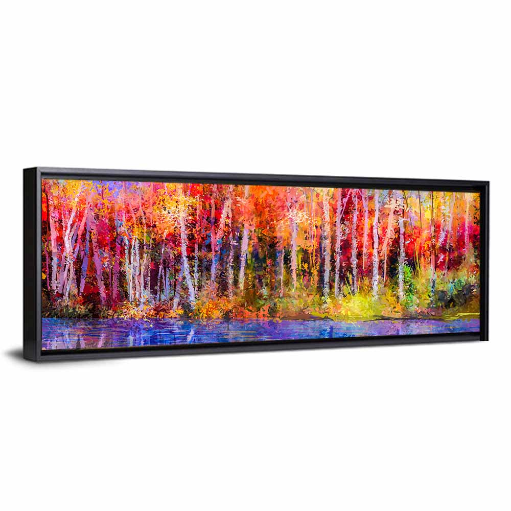 Vibrant Forest Reflection Wall Art