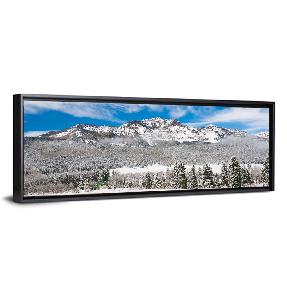 Colorado Snowy Mountain Cabin Wall Art