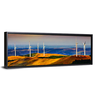 Golden Hour Wind Turbines Wall Art