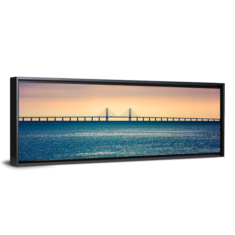Øresund Bridge at Sunset Wall Art