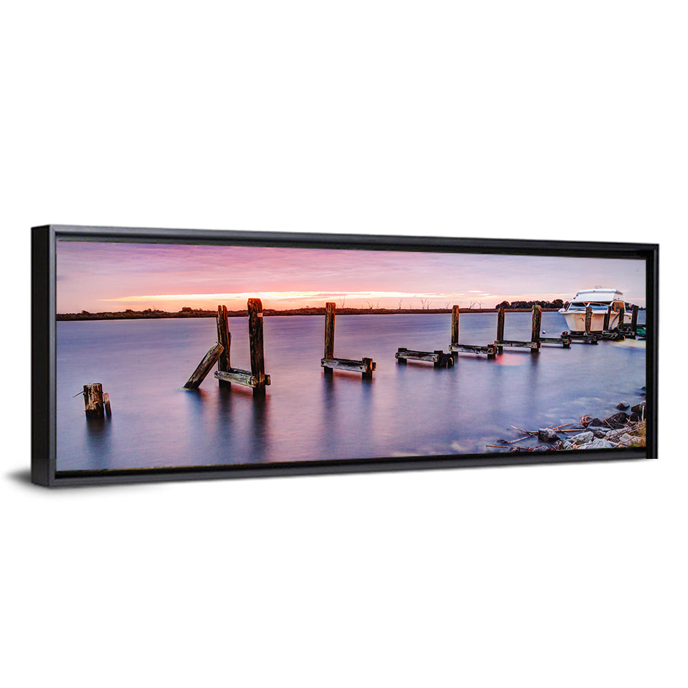 Bayou Lafourche Dock Sunrise Wall Art
