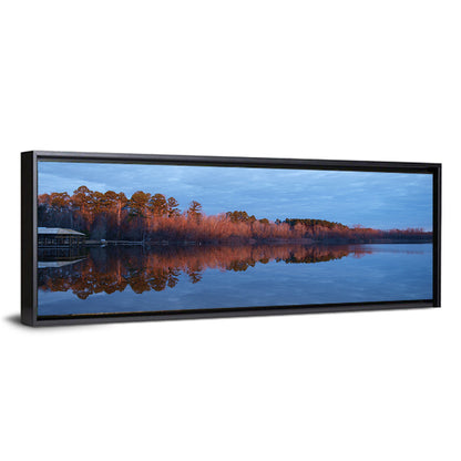 Lake Livingston Pier at Golden Hour Wall Art