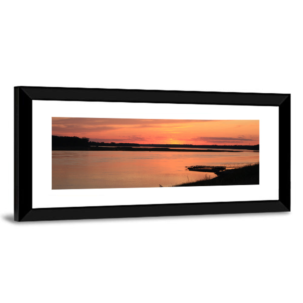 Missouri River Sunset at Dusk Wall Art