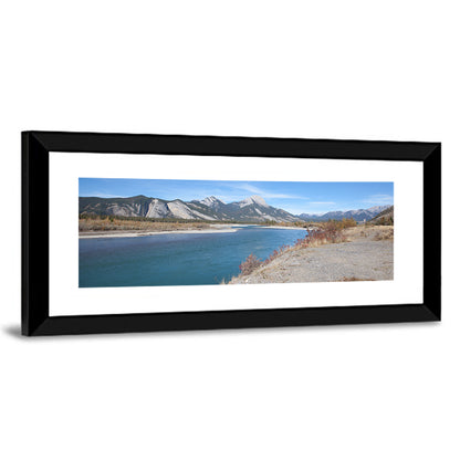 Mount Aeolus Over Athabasca Riverbank Wall Art
