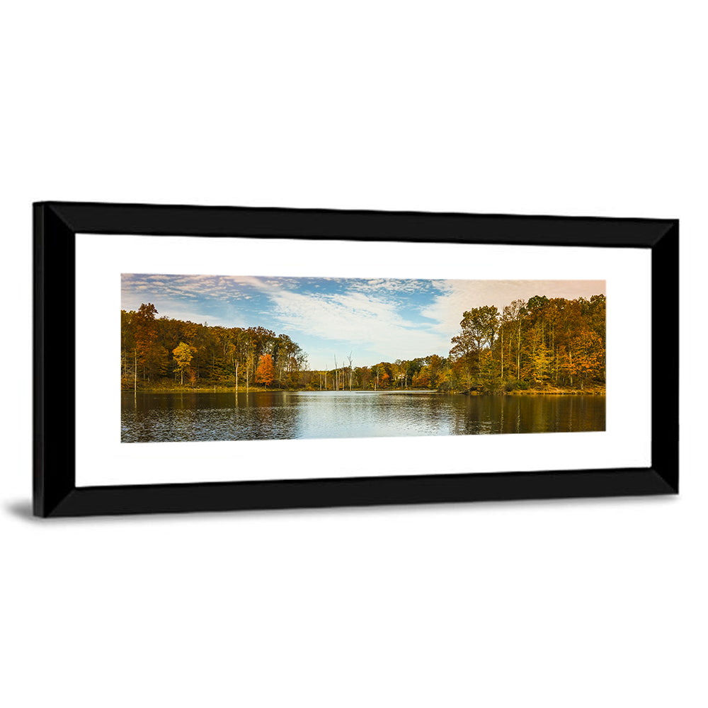 Seneca Lake Autumn Reflection Wall Art