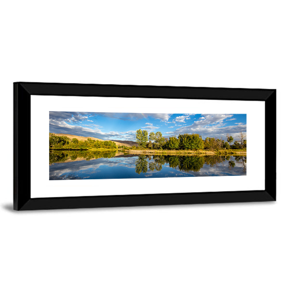 Boise River Rainbow Reflection Wall Art