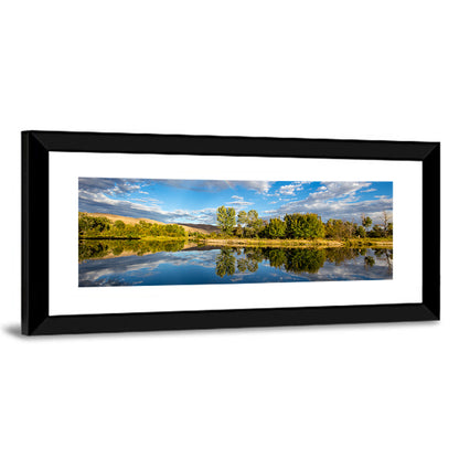 Boise River Rainbow Reflection Wall Art