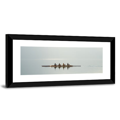 Rowing In Lake Lugano Wall Art